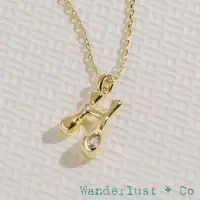 在飛比找博客來優惠-Wanderlust+Co 澳洲品牌 鑲鑽立體氣球字母項鍊 