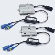 RUNEWAX HID Xenon Headlight Ballast DC 12V 55W CANBUS Error Free Universal Replacement Upgrade Halogen Bulb H1 H3 H7 H9 H11 9005 9006 9012, Pack of 2