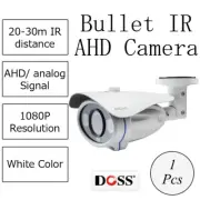 1Pcs Motion Detection BULLET 30M IR AHD WHITE CAMERA ANALOG HD 2.8-12MM 1080P