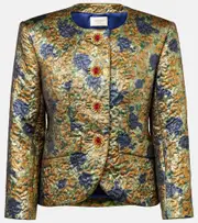 [Saint Laurent] Saint Laurent Floral jacquard jacket UK 6 multicoloured