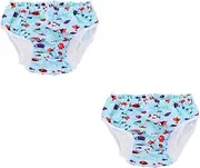 [GREENADSCAPE] 2pcs High-end Washable Baby Swimming Pants Waterproof Reusable Diaper for Toddlers