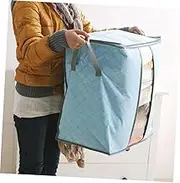 Ciieeo Clothes Quilt Bag Bamboo Material Odor Absorbing Zipper Closure Space-saving Storage