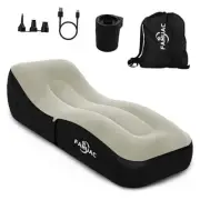 Auto Inflatable Lounger Air Sofa, Portable Auto Inflatable Couch Air Sofa Black