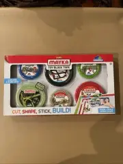 Zuru Mayka Toy Block Tape 26.5 Feet, 6 Pack New, Glow in the Dark, Black, Red