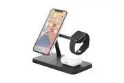 3sixT 5 in 1 MagSafe Magnetic Wireless Charging Station 45W For iPhone Black