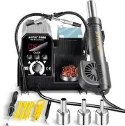 2986 Hot Air Rework Station Kit 500W with 2 Helping Hands, 3 Nozzles, Gun Holder