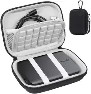 Toshiba Canvio External HDD Carrying Case 1-4TB 2.5" Shockproof Travel Bag Black