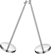 VILLFUL 2pcs Flag Poles for Desk Portable Flag Holders with Base Easy Installation Stylish Design for Home Office Event Decoration