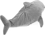 Abaodam Plush Shark Hat Cute Plush Shark Costume Hats Plush Shark Hat Headband Full Animal Headgear Novelty Hat for Birthday Halloween Party Supplies