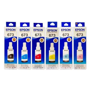 含稅 EPSON 673 黑色 藍色 紅色 淡藍 淡紅 原廠墨水匣 機型 L800 L805 L1800 墨水