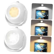 Motion Sensor Wall Lights Set of 2, Rechargeable Night Light with 3200mAh White
