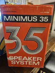 NOS NIB Realistic Minimus 35 Walnut Veneer Speaker Woofer Tweeter 40-2049 Radio