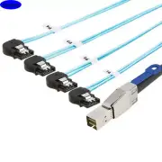Mini SAS HD SFF-8644 to 4X SATA 7P female server hard drive Connection cable