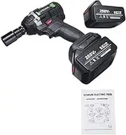 380N.m Cordless Electric Impact Wrench with 2 x Rechargeable Battery Brushless Impact Drill LED Light 1/2 Inch Socket Power Screwdriver Tools