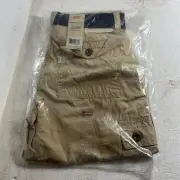 NEW Levi's Cargo Shorts With Belt Boys Size 16 Reg (W28) Khaki Tan Beige NWT NIB