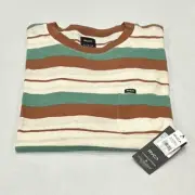 RVCA Men's Clothing Magnolia Crew Short Sleeve Tee, Silver Bleach, Size XL