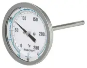 Ashcroft 30Ei60r Dial Thermometer,Bi-Metallic,Back Conn.