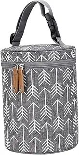 ANDRESLAD Insulated Bottle Bag Insulated Food Bottle Warmer Portable Breast Milk Bag Storage Cut and Puncture Resistant Leak-Proof Lining Stroller Handle Attachment