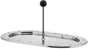 Alessi Decorative Small Serving Tray Silver Stainless Steel Durable Polished