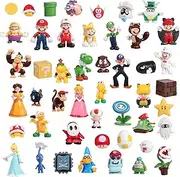 Isaneihas 48 pcs/Set Mario Figures Toy - Mario & Luigi Figurines Yoshi & Bros Action Figures (2 inch)
