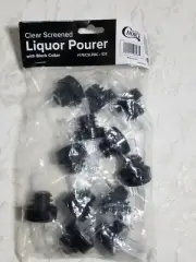 CHOICE (12) CLEAR SCREENED Liquor Bottle Bar Syrup POUR SPOUTS Sno Cone Pourers