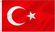 LARGE Turkish Flag, 3x5Ft Türkiye Flags Banner For Indoor Outdoor Decoration of Canada Yards.Parade Or Express Mood