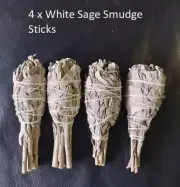 White Sage Cali Smudge Sticks 4 x 4" Torches Bulk Bundles Free Post Au Seller