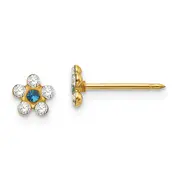 Titanium Inverness 4mm Bezel Crystal Earrings