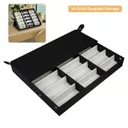 18Slot Eyeglass Organizer Eyeglass Display Case Storage Box Glasses with Lock