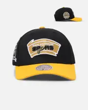 [MITCHELL & NESS] Mitchell & Ness San Antonio Spurs "Enter The Dragon" Pro Crown Snapback Black/ochre - Size ONE ONE Black/Ochre