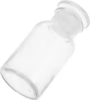 JEWEDECO 1Pc Narrow Mouth Glass Reagent Bottle Laboratory Supply with Frosted Stopper Leak Sealing for Chemical Storage Visibility for Easy Identification
