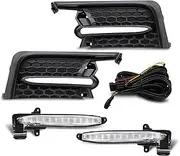 Aspaton Fog Lights Lamps Assembly Turn Signal with Wiring Harness and Bezel TO2562105 TO2563105 Compatible with Corolla SE XSE 2020 2021 2022 812B012010 812A012010
