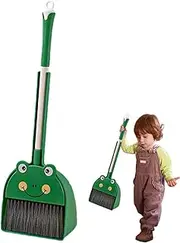 Kids Broom and Dustpan Set for Toddler, Toddler Broom and Cleaning Set, Small Broom with Dustpan for Kids, Children Cleaning Toy Set, Funny Housekeeping Play Set for Toddler Kid
