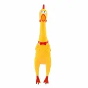 Shrilling Rubber Chicken Chew Sound Squeeze Screaming Toy 12 Inch 2 pack