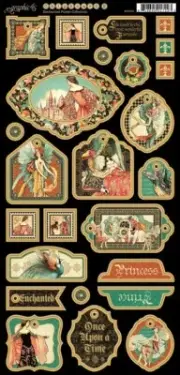 Graphic 45 Enchanted Forest Chipboard #2 Rare & Retired Fairies,Princess