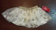 Girls Holiday Time Sparkly Mesh Skirt Christmas Clothing Size 6-9 Months NWT