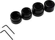 HDBUBALUS Front Rear Axle Nut Covers Axle Caps Fit for Harley Sportster XL 1200 Dyna Softail Fat Boy Touring Street Road Electra Tri Glide 4 pcs Black