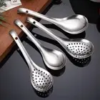 Safety Material Kitchen Colander Spoon 304 Stainless Steel Food Scoop