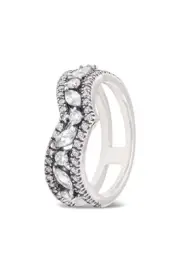 Pandora Sparkling Marquise Double Wishbone Ring -