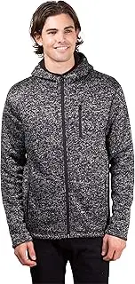 [BROOKLYN SURF] Men's Sherpa Lined Cozy Knit Full Zip Hoodie
