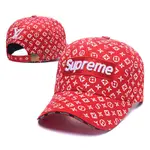 SUPREME LV 可調節嘻哈帽子帽子 SNAPBACK 經典棒球帽透氣時尚中性刺繡可調節回彈太陽帽