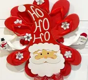 Santa Clause Wreath, Christmas Wreath, Front Door Wreath, Housewarming Gifts