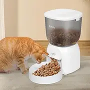 PaWz 4L Automatic Pet Feeder, Automatic Timed Cat Feeder with WiFi APP Control for Remote Feeding, Smart Auto Dog Feeder Dry Food Dispenser with Desiccant Bag for Cats/Dogs, Dual Power, Stainless Bowl