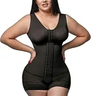 High Compression Hook Shapewear Women Eye Closure Adjustable Breast Garment with Bra Double Post Surgery