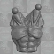 Two-headed Cyclops torso for use with Mythic Legions Ogre-scale action figures