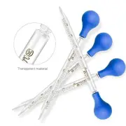 5pcs 10ml Glass Dropper with scale Chemical laboratory pipette with rubber ball