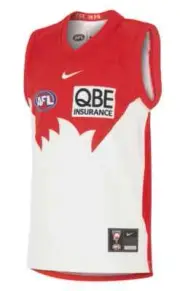 Sydney Swans 2025 AFL Kids Home Guernsey Sizes S-7XL BNWT