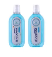 Sensodyne Mouthwash Cool Mint All Day Protection Freshness Long Lasting 500 Mlx2