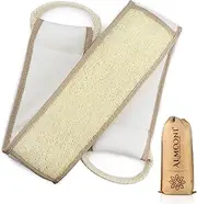 Almooni Natural Egyptian Loofah Back Scrubbers for Use in Shower, Exfoliating Natural Loofah Back Scrubber for Shower for Men and Women to Clean Your Back Deeply - 1 Count (1 Pack)
