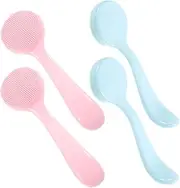 Ipetboom 4pcs Facial Cleansing Brush Tool Silicone Bristles for Blackhead Removal